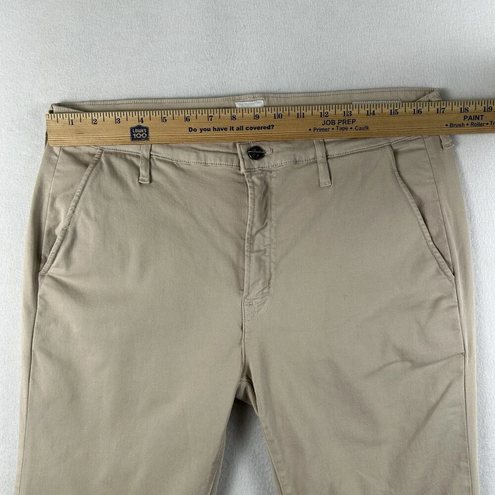 Edwin Pants Mens 34x30 Beige Otis Chino Stretch Canvas Khakis Flat Front USA